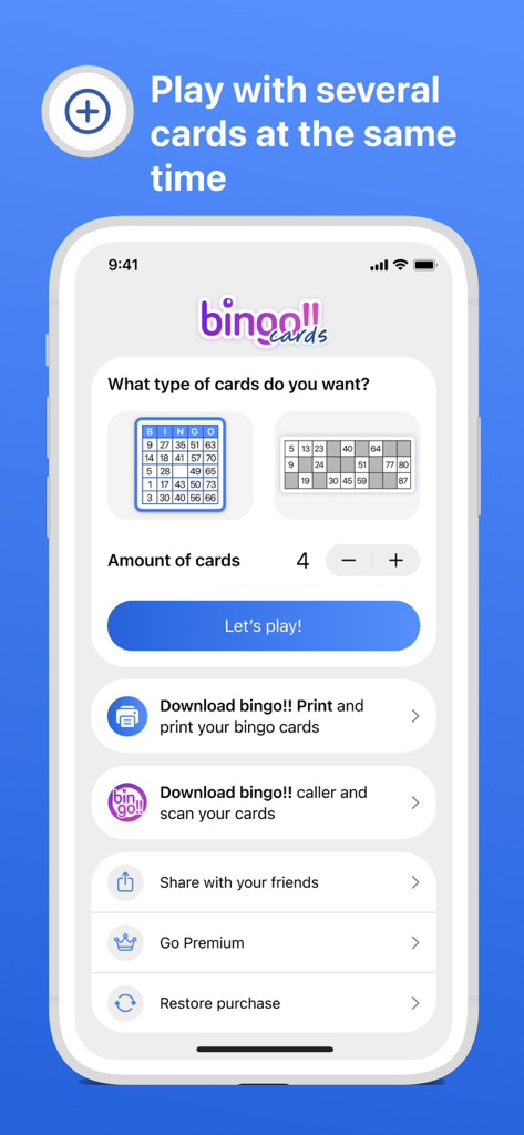 bingo!! cards - Games App | MWM