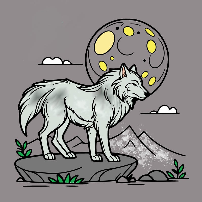 wolf moonlight