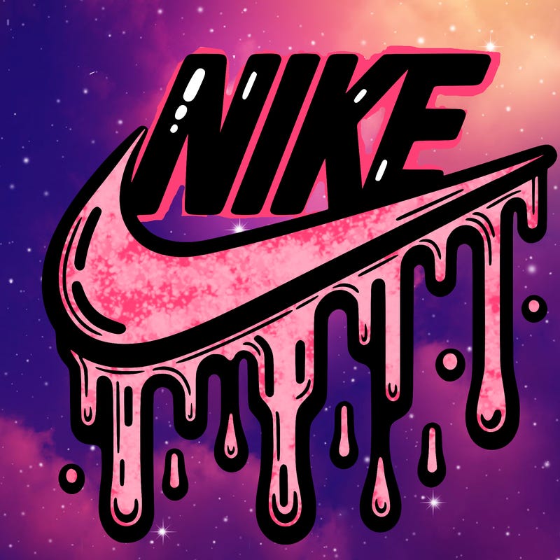 dripping nike logo