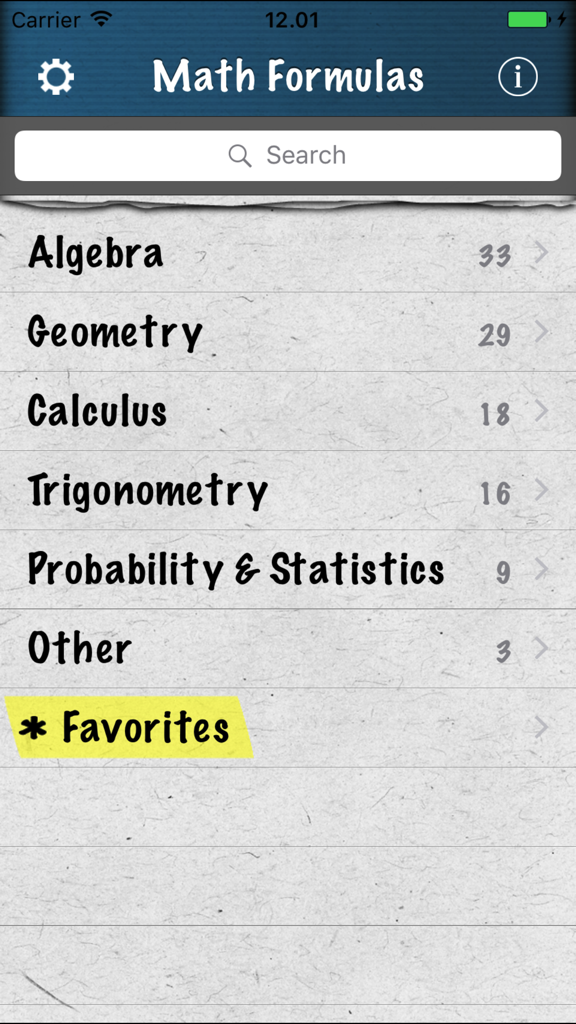 Math Formulas - Ref. Guide - Education App | MWM