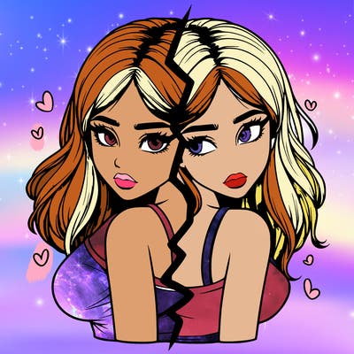 realistic girl split