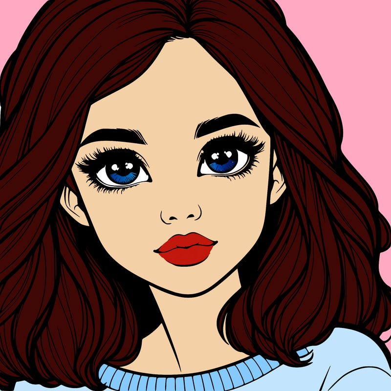 realistic girl whith cute eyes