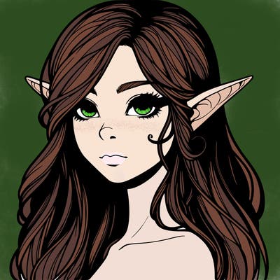 elf girl realistic dark fantasy