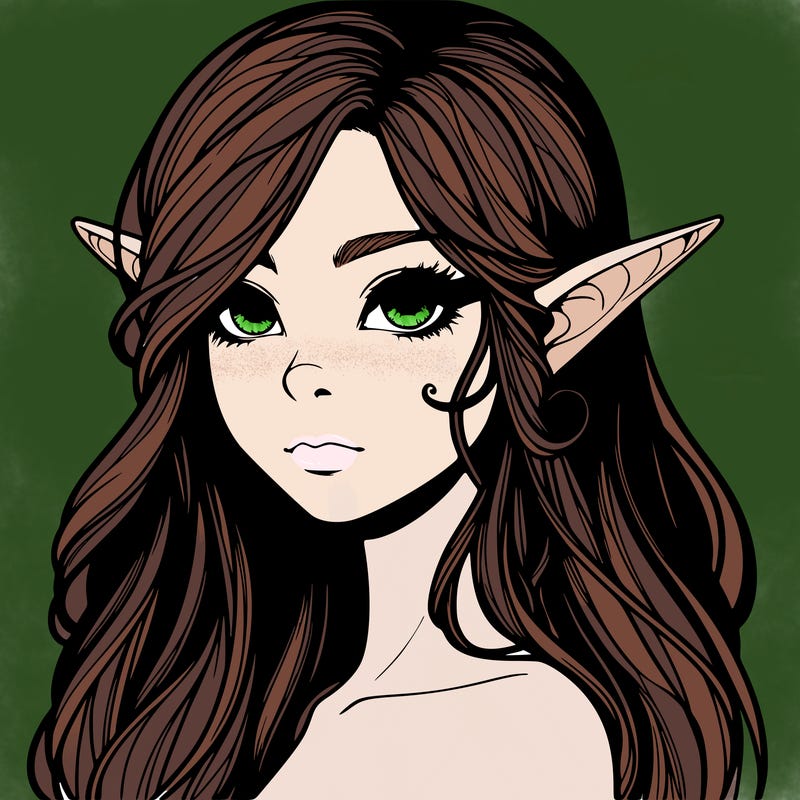 elf girl realistic dark fantasy