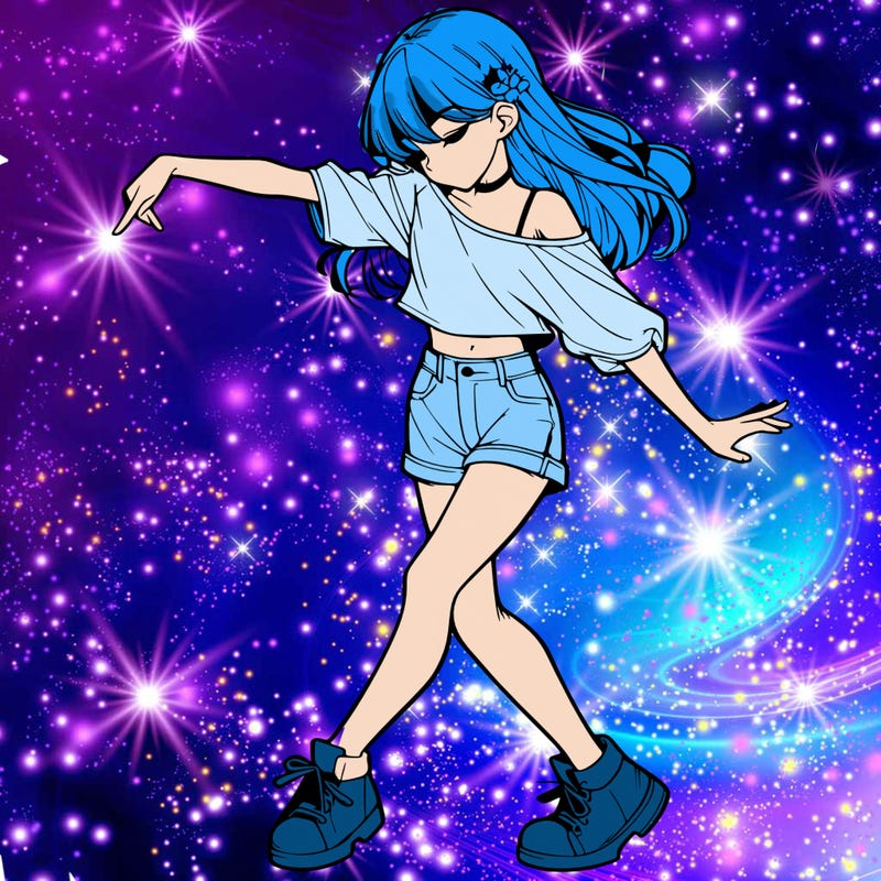 realistic girl danceing