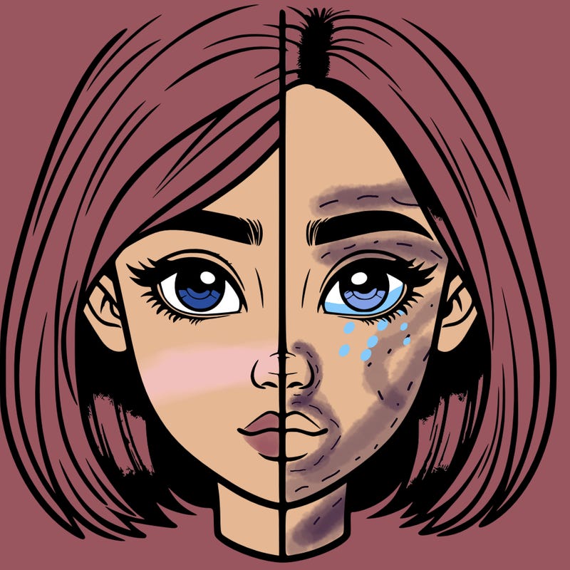 realistic girl split