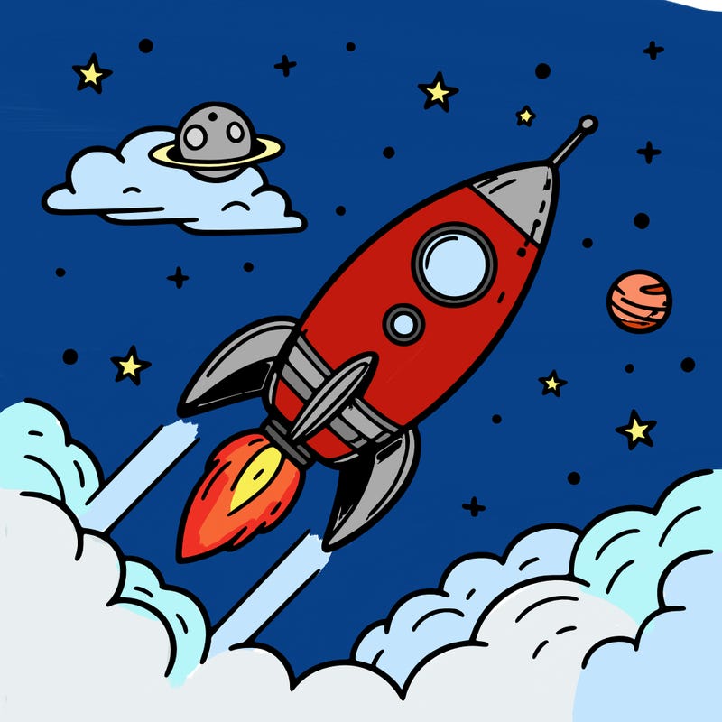 rocket in space