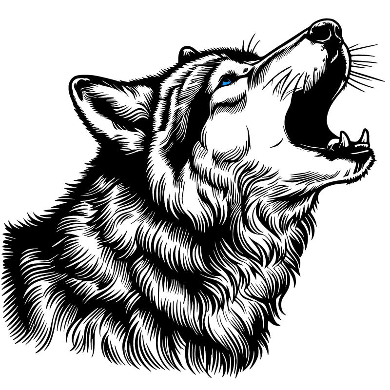 wolf realistic howling