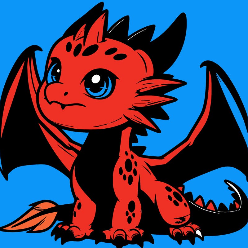 fierce baby night dragon