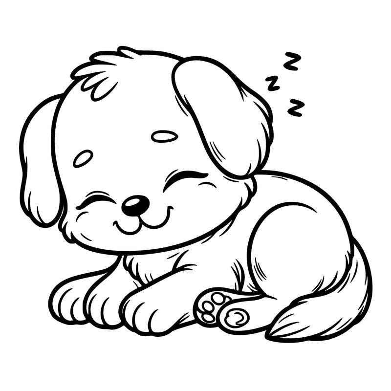 cute dog sleeping realistic