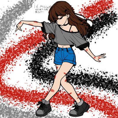 realistic girl danceing