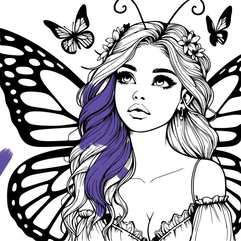 butterfly fairy realistic girl