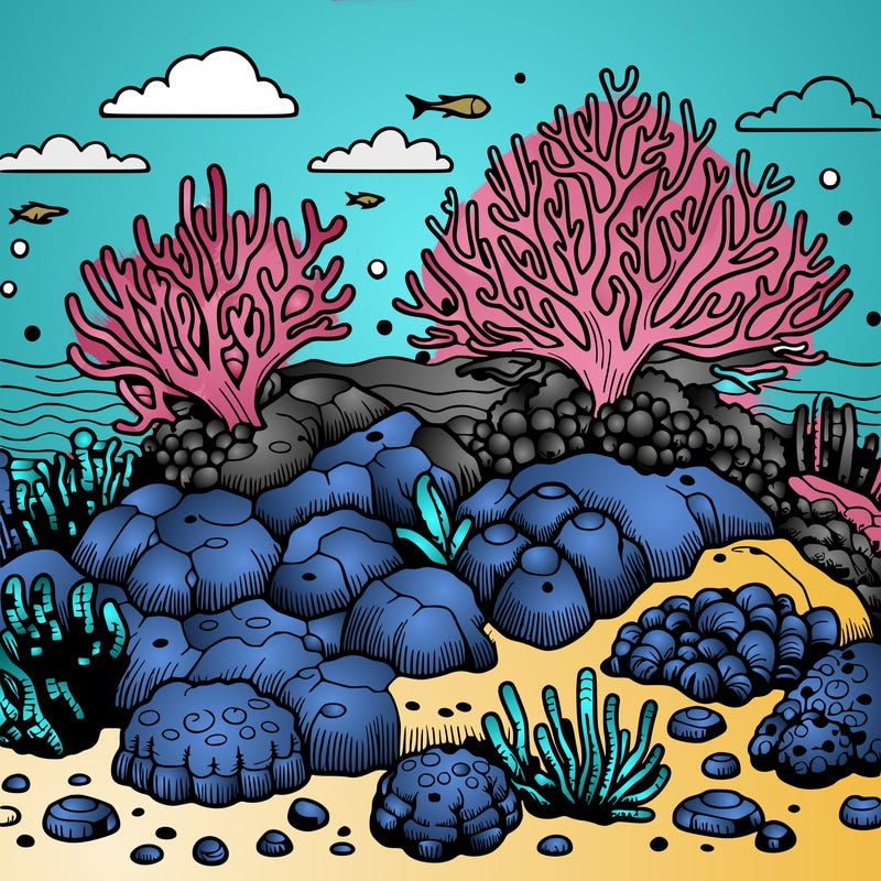 realistic coral reef