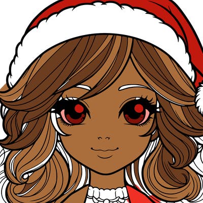 realistic christmas girl