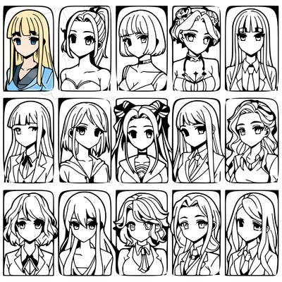 girls that look diffrent anime