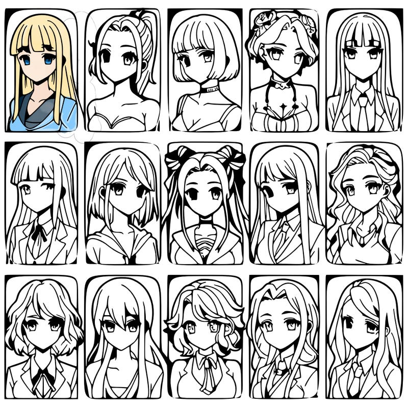 girls that look diffrent anime