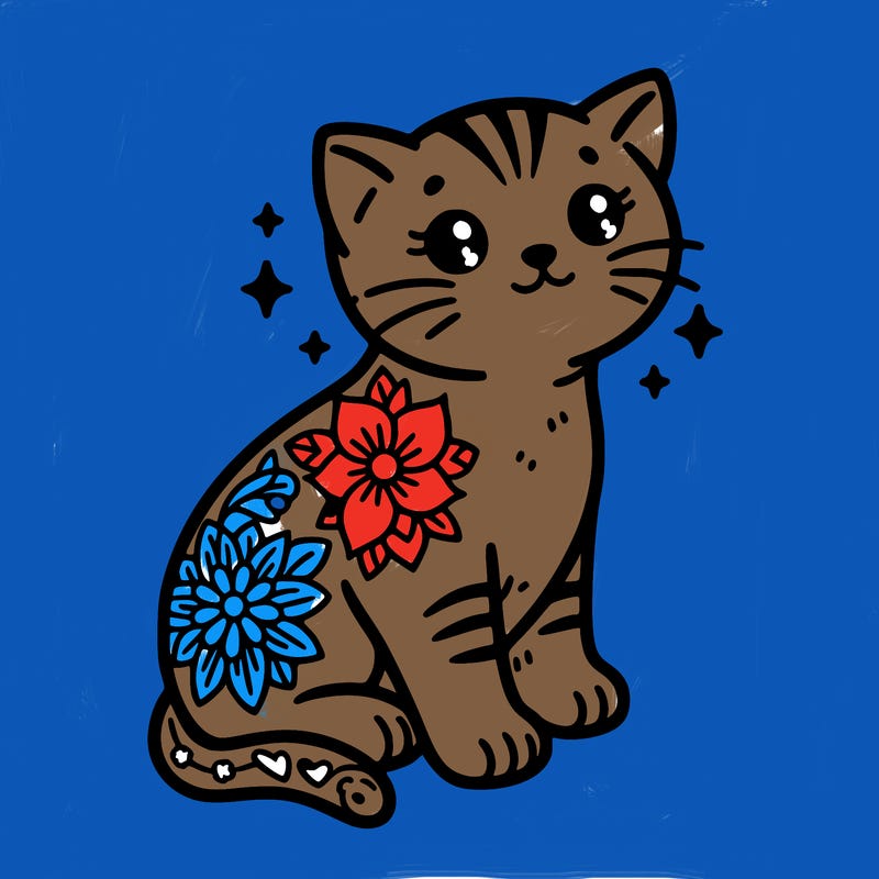 kitten tattoo