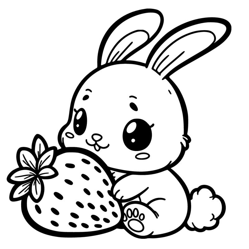 baby bunny strawberry