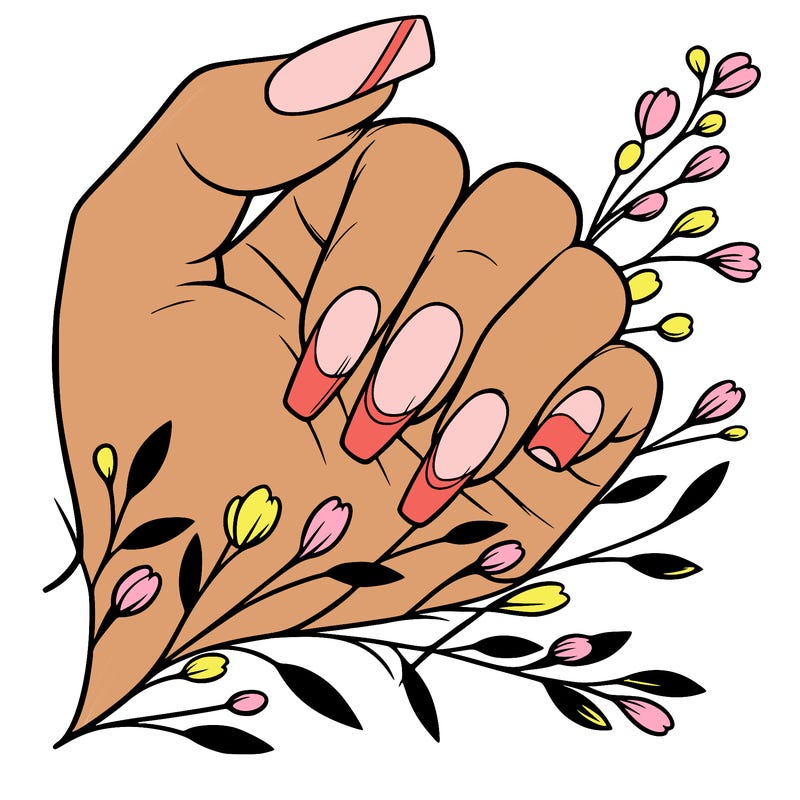 nails with french tip