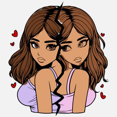 realistic girl split