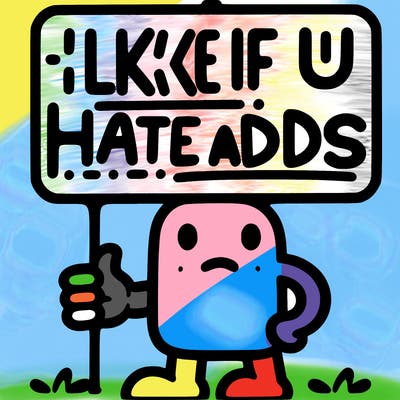 sign that says like if u hate adds