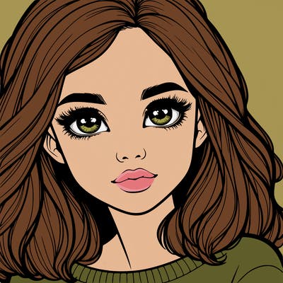 realistic girl whith cute eyes