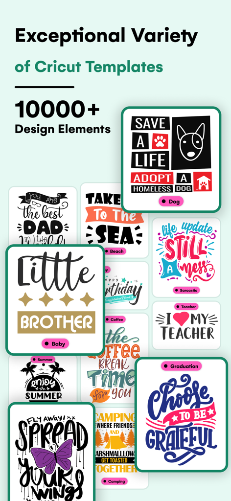 Design Maker For Craft Space! - A collection of over 10000 design elements and templates for Cricut craft projects