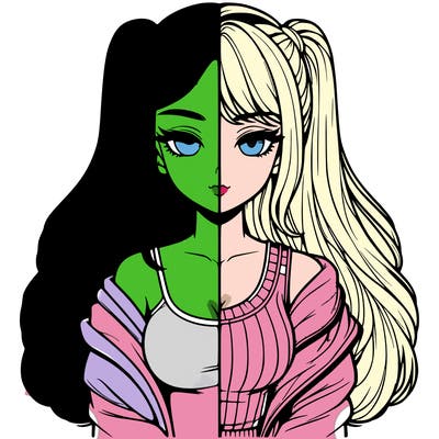 realistic girl split