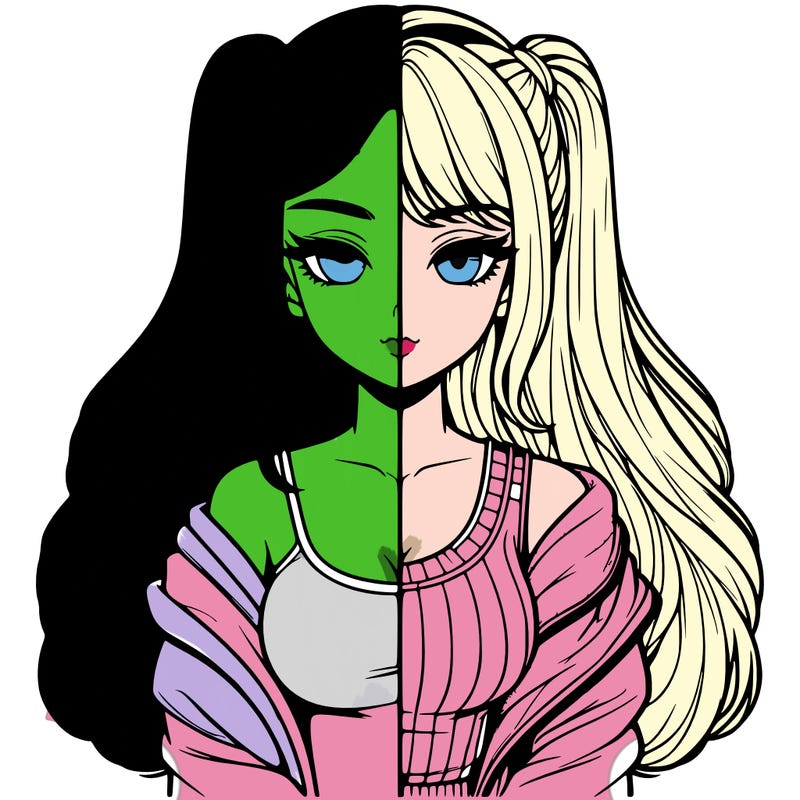 realistic girl split