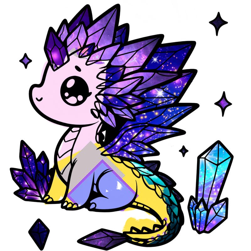 little cute crystal dragon