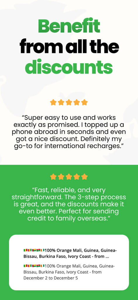 Sift Phone Recharge & Top up - User reviews and discount promotions for Sift international phone recharge app