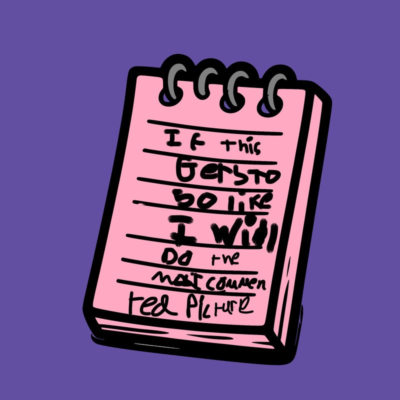 blank note pad
