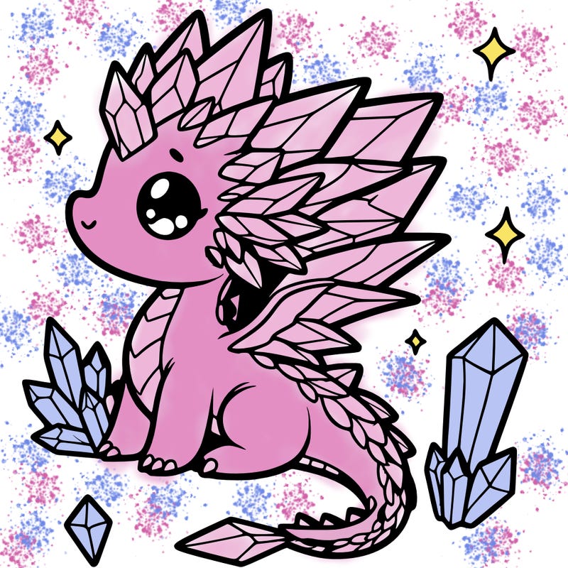 little cute crystal dragon
