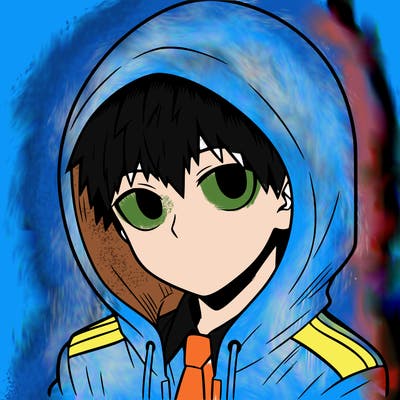 manga character with a hoodie
