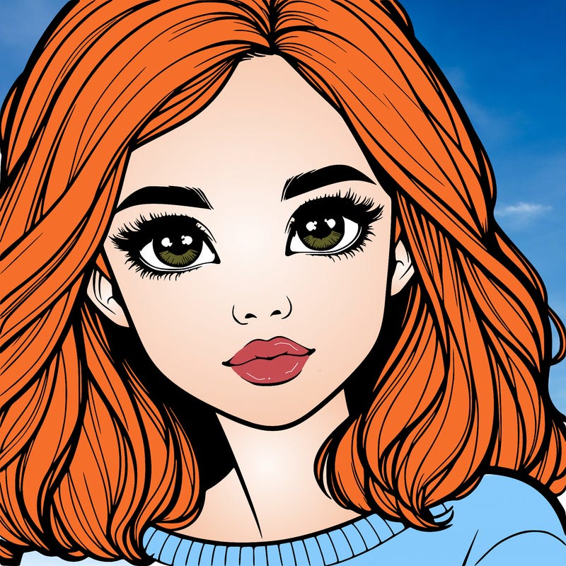 realistic girl whith cute eyes