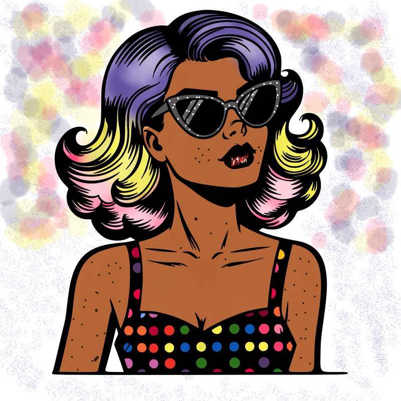 retro pop art girl