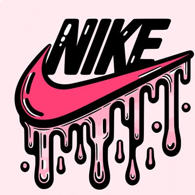 dripping nike logo