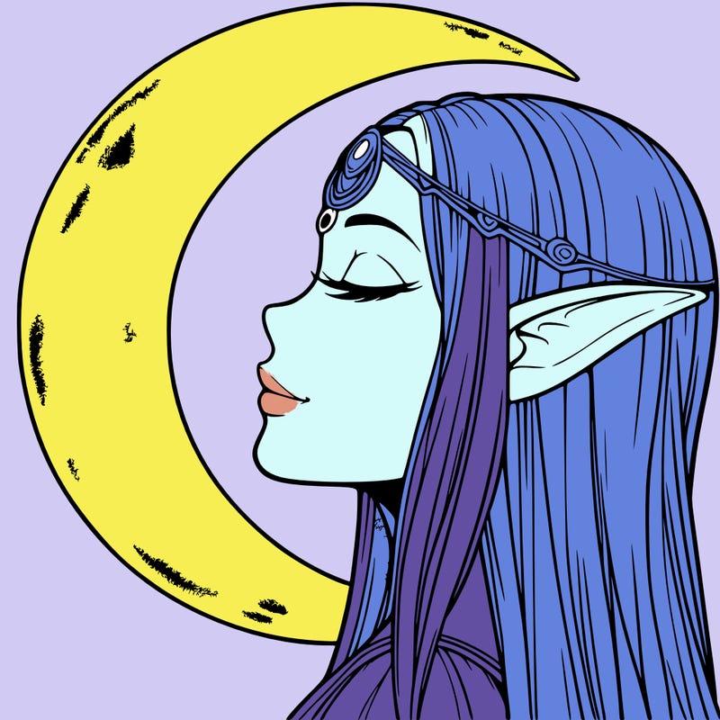 a realistic moon elf