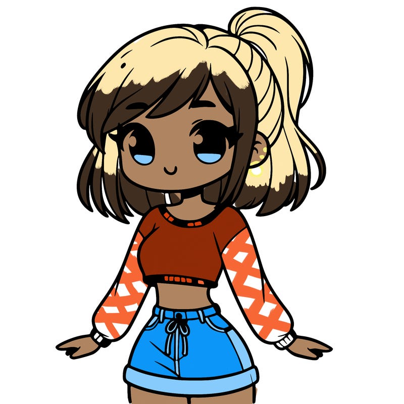 girl with a cute crop top