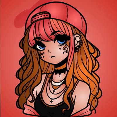 scene girl aesthetic