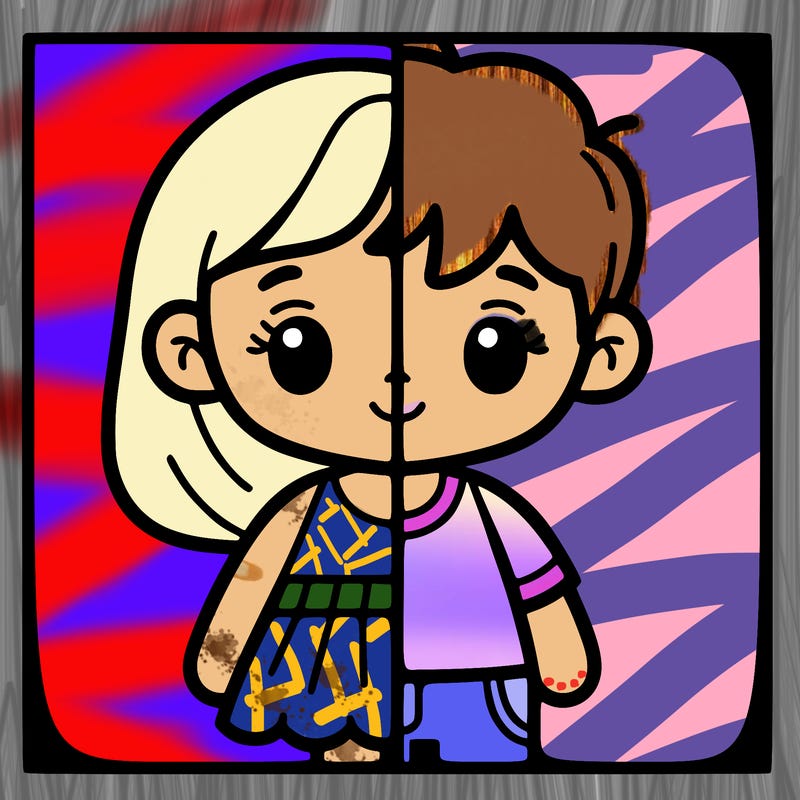 half girl half boy split