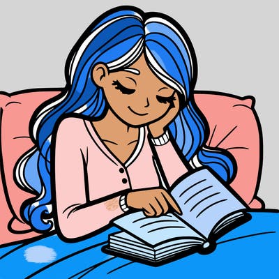 woman reading a book