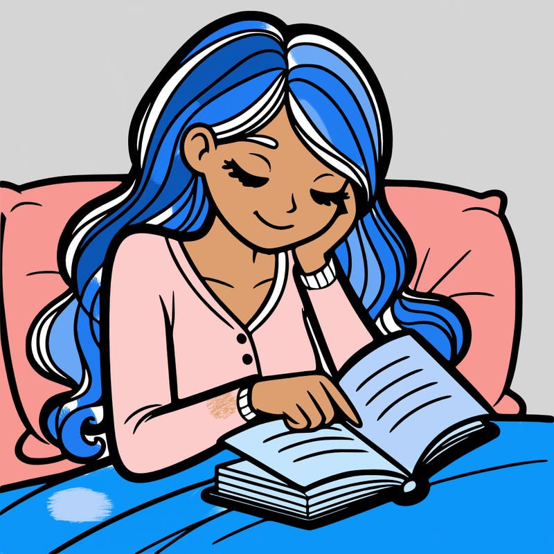 woman reading a book