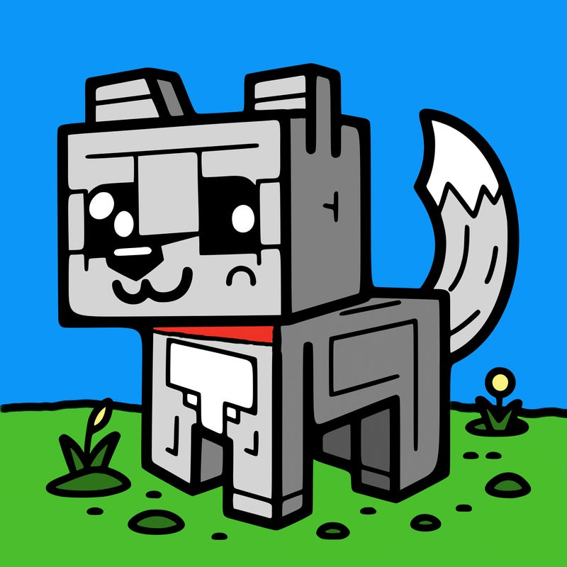 minecraft cute wolf