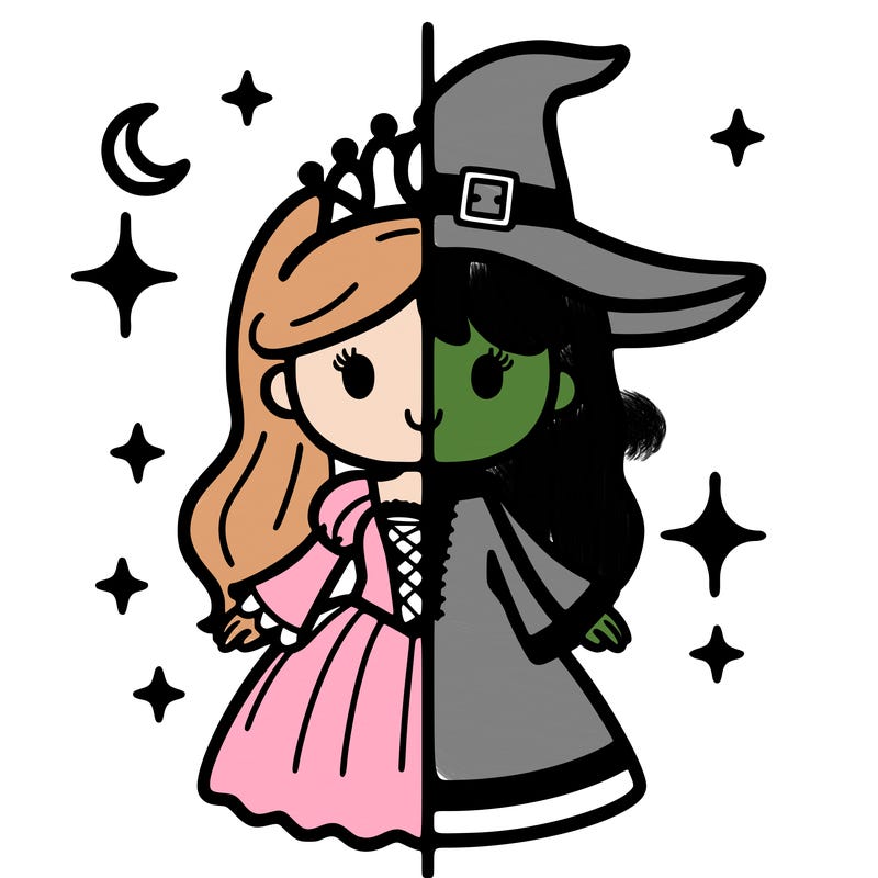split princess and witch