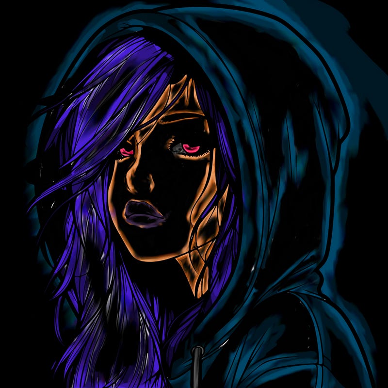 realistic girl with hoodie on