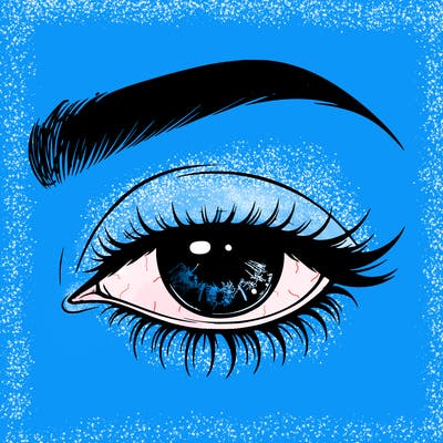 eye closed realistic