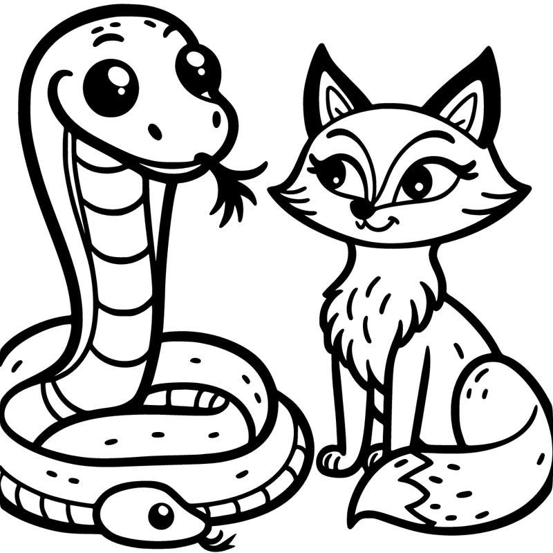 snake with a fox.