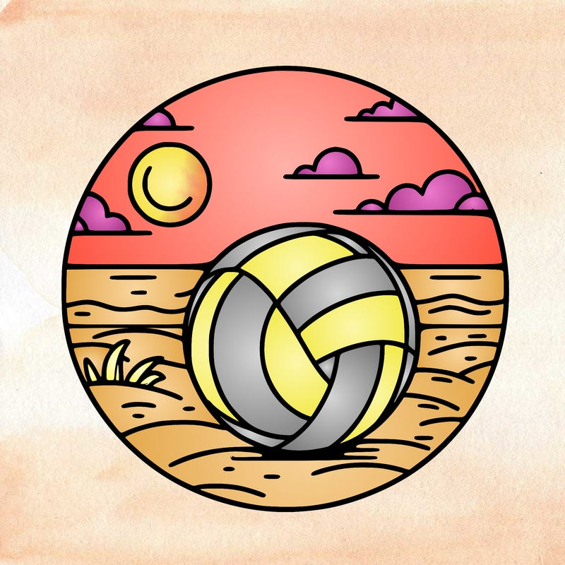 volleyball on a beach