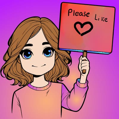 realistic girl holding up a sign